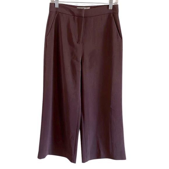 MM Lafleur The Pippa Pant Women’s Size 4 Cropped Wide‎ Leg High Rise Brown - Picture 3 of 10